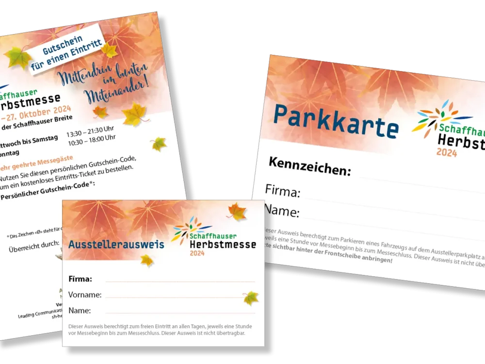 Leading Communication Kommunikationsagentur Schaffhausen | Referenz Schaffhauser Herbstmesse Drucksachen